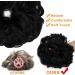 Messy Bun Hair Scrunchie Extension | Curly Wavy Updo Synthetic Chignon Ponytail Accessory - Dark Black | Women Girls - 1 PCS - Buy Online on GoSupps.com