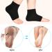 Soft Gel Heel Socks for Dry Hard Cracked Skin - Moisturizing Day/Night Care - 3 Pairs (Black) | Ventilated Open Toe Design - Buy Online on GoSupps.com