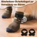 Petloft Anti-Slip Dog Socks - 4 Pack Indoor Slide-Resistant Socks for Small & Medium Dogs Adjustable Fastening Tape Perfect for Puppies & Older Pets (Brown Paw Size M) - Buy Online on GoSupps.com