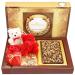 Ghasitaram Gifts Valentines Gift Valentines Day Chocolates for Girlfriend/Boyfriend/Husband and Wife Sugarfree Chocolate Walnut Sugarfree Chocolate Bark Big with Teddies Keychain Set and Small Roses Heart Box #N/A