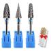 CGBE Nail Drill Bits 3/32Inches Tungsten Steel Nail Drill Bits For Gel Acrylic Nail Cuticle Drill Bits Medium for Home Salon Use - 3pcs - Medium 3PCS Tungsten Carbide