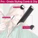 Hair Comb - Rat Tail Comb Fine Tooth Pin Tail Comb Sectioning Hairdressing Styling Cutting Parting Tails Comb With Metail Tail & 2 large Sectioning Hair Clips for Women Men Girls By HY DOT - Buy Online on GoSupps.com