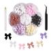 Runzister colorful loop nodel plug stone crystal 3D loop node nail trailer set for nail stones design DIY decoration jewelry stones