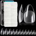 Noverlife 550PCS Short Almond Soft Gel Nail Tips Clear - Full Cover Half Matte Almond Shape Fake Nails with Case for DIY Nail Salon Manicure - Soak Off Extensions - Buy Online on GoSupps.com