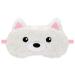 iscream Perky Pets Satin-Lined Silver Accent Fur Sleep Mask for Girls - Sweet Westie Puppy