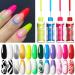 Nail Art Polish Kit Gel Nail Art Lacquer Gel Art Lacquer 12 Colors Gel Nail Polish Soak Cure 8ml Thin Nail Art Brush - Buy Online on GoSupps.com