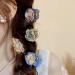 Dried Flower Hair Claw Clip Spring Hair Barrette Anti-slip Chin Clip Camellia Hair Claw Ponytail Holder Women Hat Hair Claw Clip For Girls Blue - Buy Online on GoSupps.com
