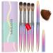 Saviland 4pcs Kolinsky Acrylic Nail Brush Set Size 10/12/14/16 for Acrylic Powder Nail Brushes for Acrylic Application Nail Extension & Carving Nail Salon Home DIY Manicure 4PCS Acrylic Nail Brush Set