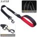 VIVAGLORY Short Dog Lead - 61cm Black/Red for Medium & Large Dogs - Buy Online on GoSupps.com