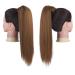 Fine Ponytail Extensions - Smooth Long 40cm Strawberry Blonde Hair Extensions for Women - Braid in Ponytail | International Shipping Available - Buy Online on GoSupps.com