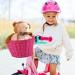 EIRONA Pink Bicycle Basket for Kids (12-16) | Balance Bike Tricycle & Scooter | DIY Sticker Included - Buy Online on GoSupps.com