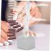 Mikinona Acrylic spiral nail practice holder spiral nail practice stand spiral nail display holder spiral nail art stand spiral nail color display stand nail art stands manicure sample 6.2x6.2cm Grey - Buy Online on GoSupps.com