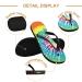 XXL Mnsruu Batik Flip Flops - Multicolored Rainbow Water-Color Design for Home Hotel Spa & Travel - Buy Online on GoSupps.com