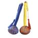 Side of mugwort massage hammer manual massage knocking hammer with tassel satin wormwood massage stick for body neck and back relieves tiredness (color: random color size: 10 inches) 10 inches of random color