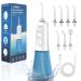 Surfou oral shower wireless oral shower 300ml 6 water pressure 7 nozzles oral showers Travel Water Flosser IPX7 Waterproof UsB Redypatable for Travel & House