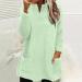 AMhomely Women's Plus Size Double Fleece Hooded Jumper - Soft Teddy Fleece with V-Neck, Pocket, and Casual Style - Lightweight Winter Lounge Top in Green - Size S - Buy Online on GoSupps.com