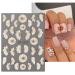 YOSOMK 5D Pink Flower Nail Art Stickers Decals - 4 Sheets | Spring Embossed 3D Self-Adhesive Supplies for Women's Nail Design - Buy Online on GoSupps.com