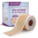 MQUPIN Silicone Scar Tape Roll (1.6 x 60 ) Silicone Scar Sheets Silicone Tape Reusable for C-Section Surgical Scar Keloid Acne Scar and Burn Scar