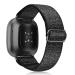 Fintie Elastic Watch Band Compatible with Fitbit Versa 3 / Fitbit Sense, Soft Nylon Stretch Adjustable Bracelet Strap Replacement Accessories Wristband Black
