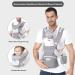 IULONEE Newborn Baby Carrier with Hip Seat | Ergonomic Design | Lumbar Support | Multi-Position Carry | 3 Months to 3 Years | 7-45lbs | Grey - Buy Online on GoSupps.com