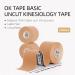 OK TAPE Basic Kinesiology Tape (3 Pack) - Cotton Athletic Tape for Muscle Support - Waterproof & Latex Free - Pain Relief & Joint Support - 3 Rolls Beige - Buy Online on GoSupps.com