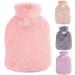 KAYLRE 800ml Hot Water Bottle with Cover - Soft & Warm Winter Essential in Pink - Buy Online on GoSupps.com