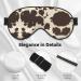 Cow Fur Print Soft Eye Mask for Sleep | Comfortable Travel Sleep Mask for Men & Women - Black - Buy Online on GoSupps.com