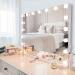 Kottova Large Vanity Mirror with 17 Dimmable LED ,Extra Big Hollywood Makeup Mirror with 3 Color Lights,USB Charging Port,Large Lighted Mirror ,Touch Control X-Large