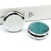 Buy Round Turquoise Pill Box - Small Dot Tiles Print 3 Compartment Portable Medicine Organizer - Decorative Metal Pocket Pill Case - Buy Online on GoSupps.com