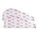 Pink Heart Dry Hair Cap 2 Piece Quick Drying Towel Set with Button Headband Super Absorbent Soft & Comfortable