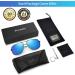 Joopin Polarised Sunglasses Al-Mg Metal Frame Double Bridge Aviation Sunglasses | UV Protection for Men & Women - A06 Gun Frame Blue Mirrored Lens - Buy Online on GoSupps.com