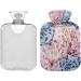 Naanle 2L Hot Water Bottle with Lid - Hydrangeas Design for Menstrual Cramps Relief & Heat Therapy - Buy Online on GoSupps.com