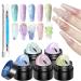 Mixnexorad 3D Carving Gel Nail Carving Gel - 5 Colors Nail Designs Extension Gel Non-stick Manicure Set for Building Painting Molding