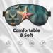 SSIMOO Seashells Sea Star Soft Sleep Eye Mask - Breathable Travel Eye Patch for Women - Perfect for Relaxation & Comfort - Buy Online on GoSupps.com