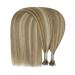 Youngsee 35cm Nanoring Hair Extensions - Real Light Brown & Platinum Blonde Highlights | 50g 1g/s Nano Ring Extensions - Buy Online on GoSupps.com