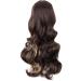 MapofBeauty 28 Inch Charming Women Side Bangs Long Curly Synthetic Wig (Brown Mixed Blonde) - Buy Online on GoSupps.com