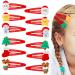 Kiiwah Christmas Snap Hair Clips Christmas Hair Accessories Hair Barrettes Red Hair Clips for Kids Girls Women Christmas Party