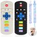 Brokids baby bite toys baby remote control bite ring bathing toy for babies BPA-free with baby pacifier chain teething Nursing accessories for babies from 3 months B-black+white
