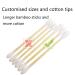 Organic Cotton Swabs 860pcs - Large Size with Longer Bamboo Stick and More Cotton - Buy Online on GoSupps.com