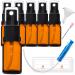 Handsunity 15ml-6Stk spray bottle glass bottle with atomizer-amber pharmacy bottle set with black atomizer Glass spray bottle made of brown las with 17 pcs accessories 15ml-6 pieces Black cap