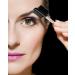 13 PCS Stainless Steel Eyebrow Grooming Kit with Mirror - Professional Eyebrow Scissors, Tweezers, Shaping Razor, and Tools for DIY Shape Card - BLACK - Buy Online on GoSupps.com