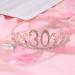 Beaupretty Frcolor 30th Birthday Crown Crystal Headband Tiara with Comb for Party(Rose Gold) - Buy Online on GoSupps.com