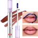 Krmoau Peel Off Lip Gloss Waterproof Matte Peel Off Lipstick Lip Liner Long Lasting Color Lip Gloss Lip Liner for Girlfriend Women Girls Dating Party Commute 2 - Buy Online on GoSupps.com