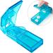 Ultrassist Pill Cutter and Splitter - Accurate Medicine Splitter with Stainless Steel Blade | Transparent Vitamins Slicer (Blue) - Buy Online on GoSupps.com
