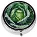 Bright Cabbage Printed Mini Round Pill Box | 3 Compartment Pill Organizer for Travel & Home - Buy Online on GoSupps.com