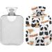 Naanle Pandas Pizza Hot Water Bottle | 2L Large Transparent Heat Therapy for Pain Relief - Ideal for Bed & Foot Comfort - Buy Online on GoSupps.com