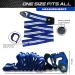 XR Knee Wraps 78 Elasticated Straps for Weightlifting | IPL & USP Approved, No-Slip Design for Squats, Powerlifting | Blue-White (Pair) - Buy Online on GoSupps.com