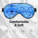 Blue Flowers Print Soft Eye Mask - Sleep Mask for Women & Men | Best Travel Sleeping Eye Mask - Buy Online on GoSupps.com
