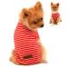 Paidful Clothing For Small Dogs Young Girls Summer Striped Welpe T-Shirt Weste Breaktakt 100% cotton T-shirt sleeveless chihuahua yorkshire red M m: back length: 25cm/9.5 " bust: 37cm/14.5" Red