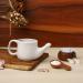 HealthGoodsIn Ceramic Neti Pot for Sinus Relief - Spill Proof Premium Grade Dishwasher Safe 225ml - White Crackle - Buy Online on GoSupps.com